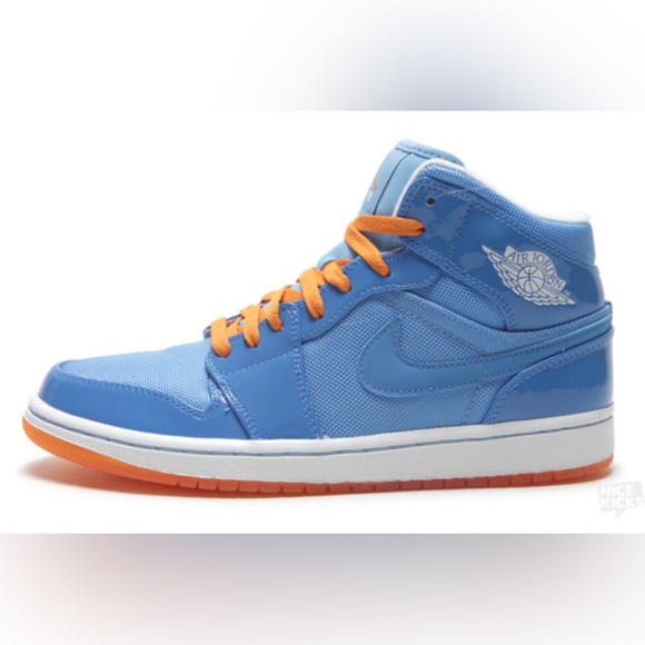 NIKE JORDAN 1 RETRO PHAT YEAR OF THE DRAGON MID ITALY BLUE VIVID ORANGE MENS 13 - Picture 11 of 14
